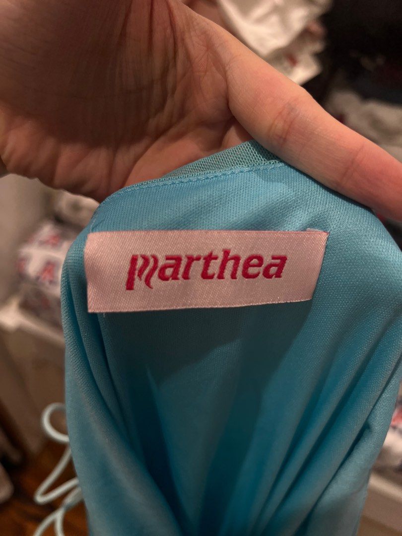 Aqua Blue Ruched Mesh Maxi Dress (Category: Evening dresses & gowns) located in Manila. Submitted by soukcasa (Listing ID 1409020418, Image 3). Description: Size👚: L Brand🛒: Marthea Conditon🛍️: Never worn RFS👜: Wrong fit for me This is a showstopper dress with its striking blue mesh maxi and heavy ruching and a beautiful cowl neck design! DM me for inquiry!.