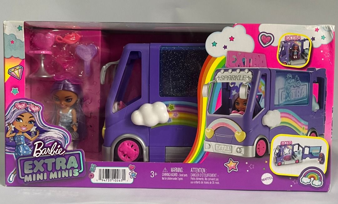 Barbie Extra Mini Minis Camper Van Playset (Category: Kids Toys) located in Quezon City. Submitted by chryxanthemum (Listing ID 1408960729, Image 1). Description: - Barbie Extra Mini Minis Camper Van Playset - Camper van opens up for play - Suitable for ages 3 and up - Brand new but with a scuffed box (as shown in the photos). - Shipping fee: Buyer's expense - Buyers to book courier services Origin of goods United States of America .