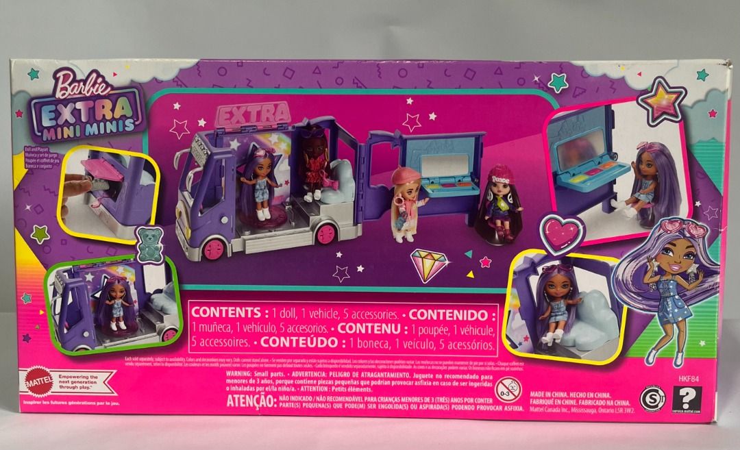 Barbie Extra Mini Minis Camper Van Playset (Category: Kids Toys) located in Quezon City. Submitted by chryxanthemum (Listing ID 1408960729, Image 2). Description: - Barbie Extra Mini Minis Camper Van Playset - Camper van opens up for play - Suitable for ages 3 and up - Brand new but with a scuffed box (as shown in the photos). - Shipping fee: Buyer's expense - Buyers to book courier services Origin of goods United States of America .