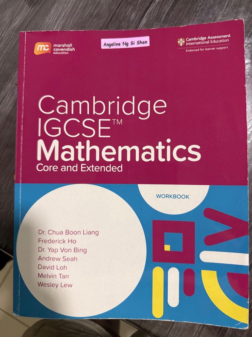 Cambridge IGCSE Mathematics Core and Extended Workbook, Hobbies & Toys ...