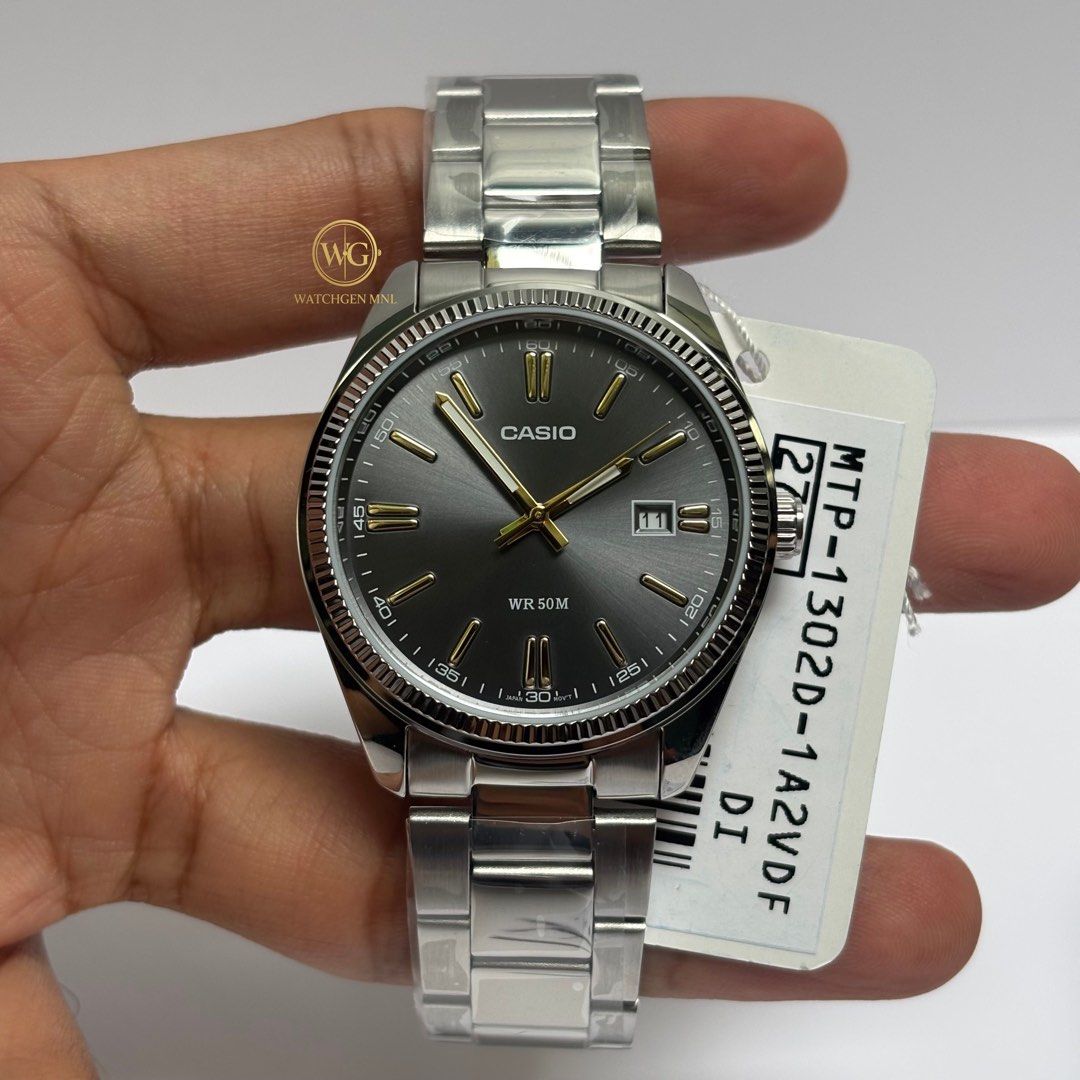 Casio Datejust MTP-1302D-1A2V (Category: Luxury Watches) located in Manila. Submitted by drhanlie (Listing ID 1408935795, Image 3). Description: AVAILABLE‼️ Casio Mens Datejust MTP-1302D-1A2V ⌚️ FOR ONLY ₱2,890 ✅ Movement: Quartz (battery powered) Diameter: 38.5mm Condition: Brand new Inclusions: Complete (watch, box, tag, and booklet) Guaranteed Original (money back guarantee) 💯 MOD: Meet up (within Manila), pick-up, shipping MOP: Cash/Gcash/Ba