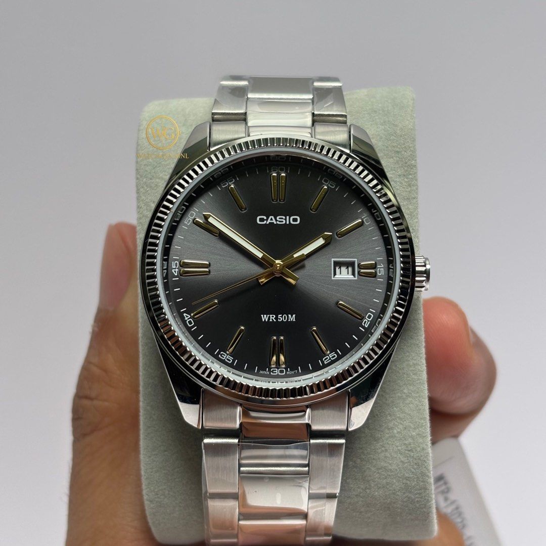 Casio Datejust MTP-1302D-1A2V (Category: Luxury Watches) located in Manila. Submitted by drhanlie (Listing ID 1408935795, Image 1). Description: AVAILABLE‼️ Casio Mens Datejust MTP-1302D-1A2V ⌚️ FOR ONLY ₱2,890 ✅ Movement: Quartz (battery powered) Diameter: 38.5mm Condition: Brand new Inclusions: Complete (watch, box, tag, and booklet) Guaranteed Original (money back guarantee) 💯 MOD: Meet up (within Manila), pick-up, shipping MOP: Cash/Gcash/Ba