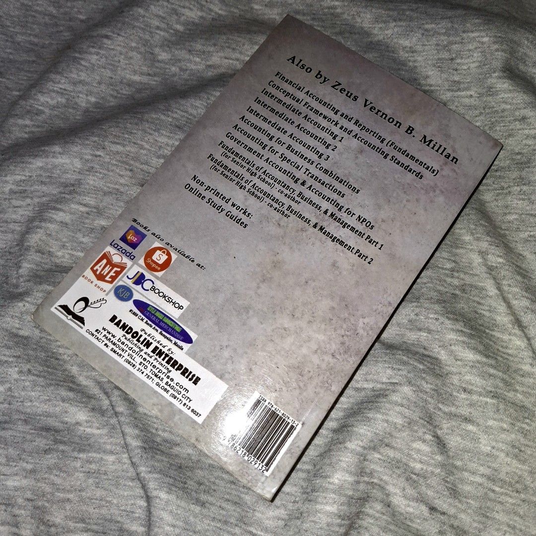 Conceptual Framework & Accounting Standards 2024 Edition (Category: Textbooks) located in Tagbilaran City. Submitted by rennaissante (Listing ID 1408920045, Image 2). Description: !! Please be 100% sure about getting the item BEFORE MAKING AN OFFER 🙂 No highlights or handwritten notes. As good as new. GCash / Maya No COD.