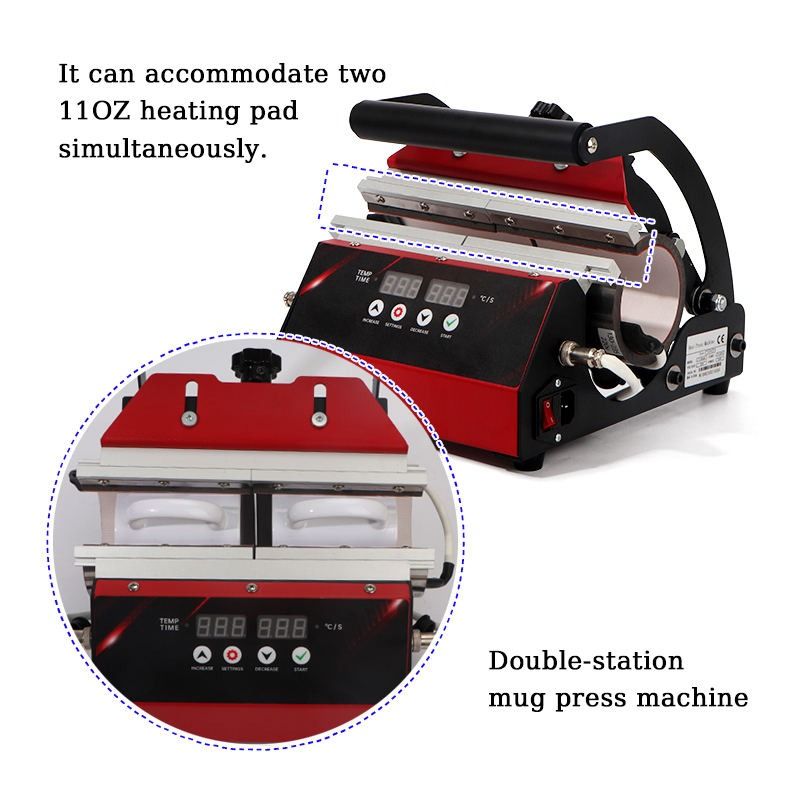 Double-Station Mug Press Machine (Category: Coffee & Tea Tableware) located in San Pablo. Submitted by anneviiee0007 (Listing ID 1408892970, Image 1). Description: PRE ORDER!!!‼️‼️📣📣📣 Electric Double Station Mug Press Machine for 40OZ Cups Heat Press Sublimation Mug Transfer Printing - Double-station mug press for two 11oz mugs - Digital temperature and time control - Safe mug connection - 23cm frame width - Model: TH-M1008 80% DOWNPAYMENT 20%