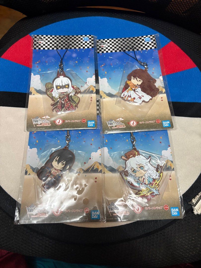 Fate Grand Order Rubber Charms (4pcs) (Category: Character Goods) located in Malabon City. Submitted by dragaplush (Listing ID 1409045824, Image 1). Description: .