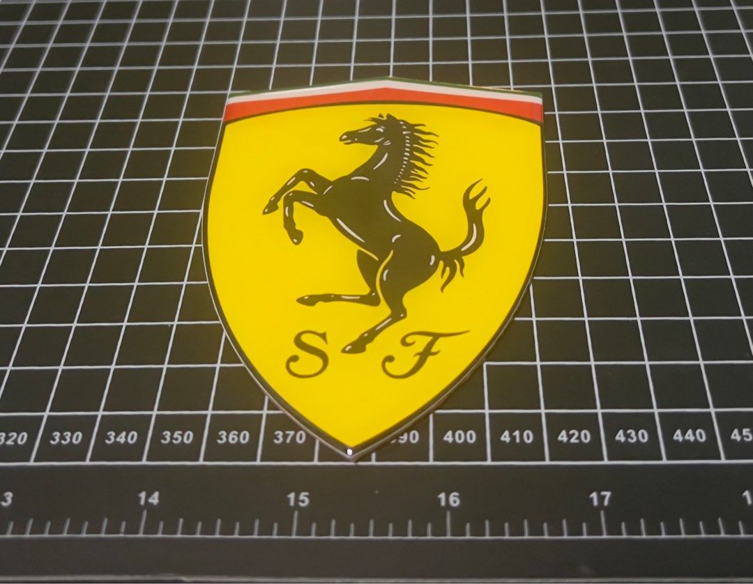 Ferarri Customize Sticker dome (Category: Emblem, Sticker and Decals) located in Meycauayan. Submitted by trinidad_trading (Listing ID 1409015008, Image 1). Description: Ferrari Customize Sticker Dome Size 4 Inches Resin Top, 3M Bottom For indoor & Outdoor .