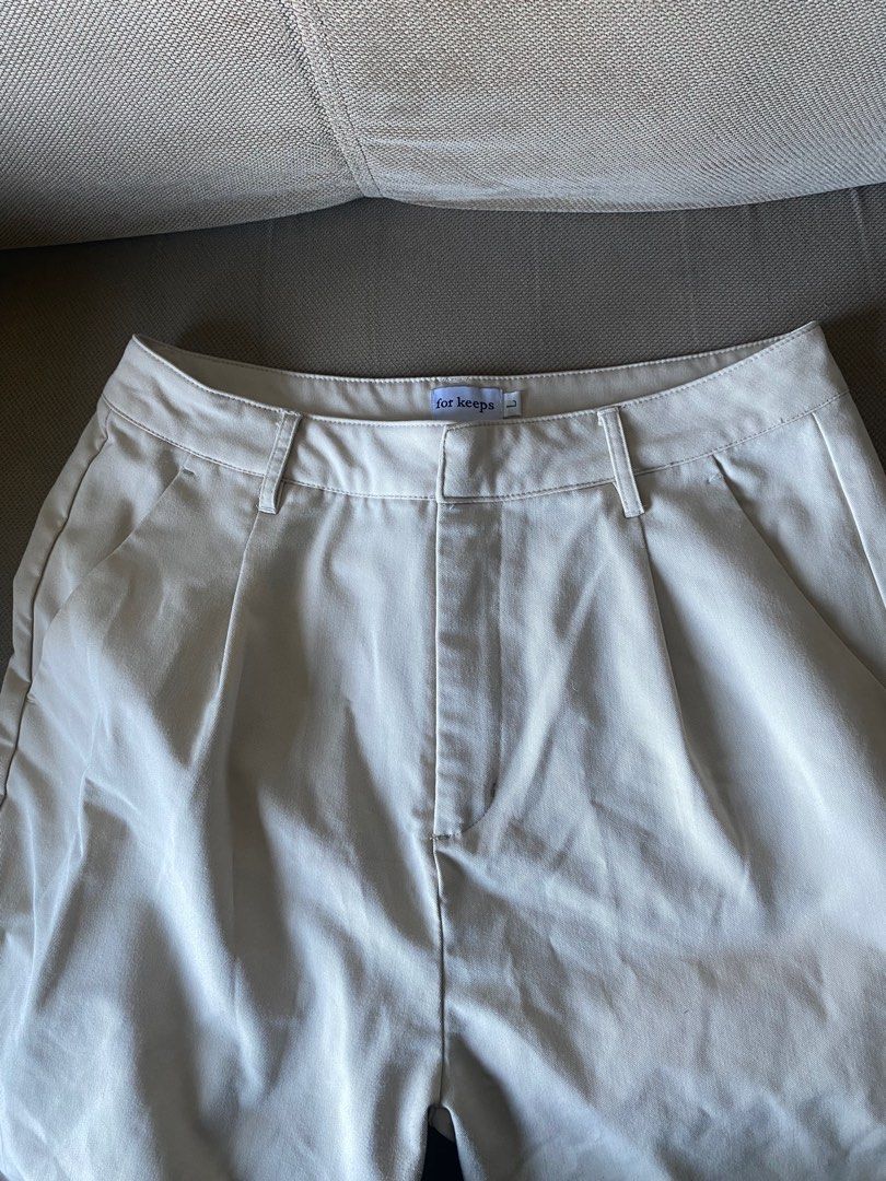 For Keeps The Label Womens Trousers in Bone (Large) (Category: Other Bottoms) located in Pasig City. Submitted by joeethangs (Listing ID 1408956359, Image 3). Description: RFS: Used only once. Just in storage. Sold out in the For Keeps website. Bought this for ₱3400..