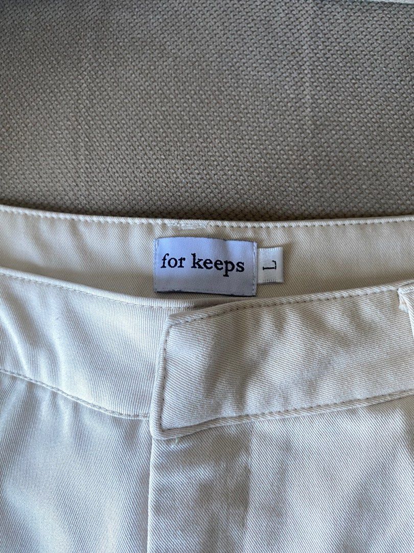 For Keeps The Label Womens Trousers in Bone (Large) (Category: Other Bottoms) located in Pasig City. Submitted by joeethangs (Listing ID 1408956359, Image 2). Description: RFS: Used only once. Just in storage. Sold out in the For Keeps website. Bought this for ₱3400..