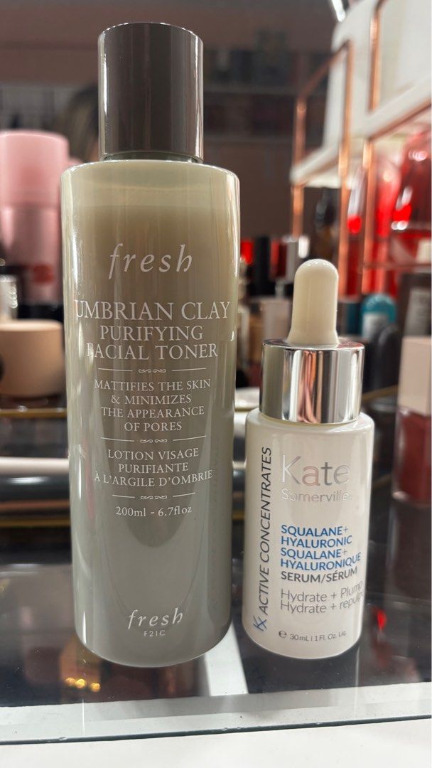 Fresh toner and kate somerville serum (Category: Face Care) located in Antipolo. Submitted by jecxxiz (Listing ID 1409035168, Image 1). Description: Fresh is new Kate 90% full Kate alone is worth 3k.