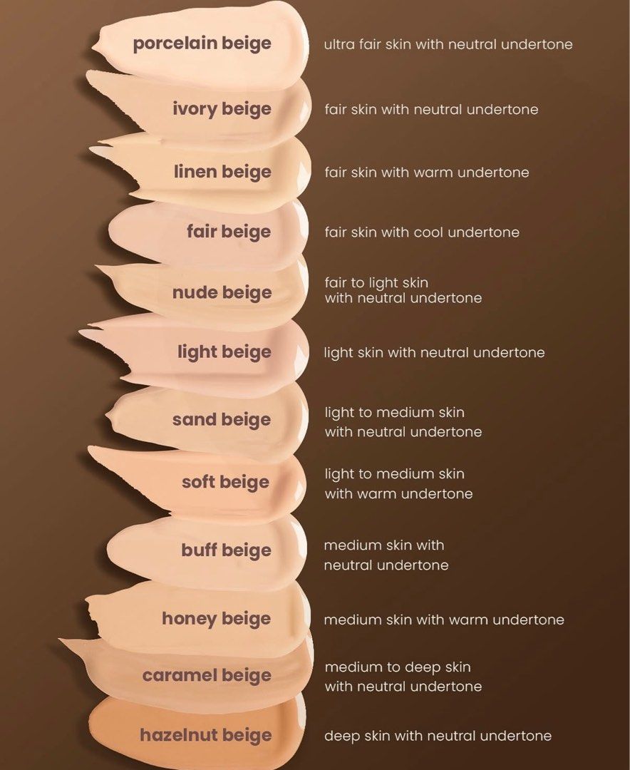 Happy Skin Seamless Perfecting Liquid Foundation (Category: Makeup) located in Manila. Submitted by kikayoutlet (Listing ID 1400399317, Image 2). Description: BRAND NEW 2027-2028 Expiry 2 Ivory Beige 1 Linen Beige 1 Nude Beige 2 Light Beige 1 Soft Beige (SOLD) 2 Buff Beige 1 Caramel Beige 1 Amber Beige 1 Almond Beige 1 Cinnamon Beige 1 Golden Beige 1 Hazelnut Beige 1 Mocha Beige.