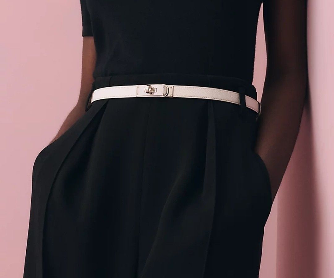 Hermès Kelly Belt (Category: Luxury Accessories) located in Batangas. Submitted by damirez88 (Listing ID 1409049239, Image 2). Description: Hermes Kelly Belt in Palladium Hardware Adjustable 100% Authentic White Complete Brandnew.