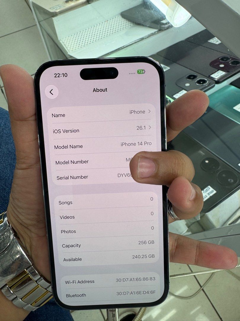 iPhone 14 Pro 256gb (F.U) (Category: iPhone 14 Series) located in San Juan City. Submitted by wainefreygadgetshop (Listing ID 1408944194, Image 3). Description: iPhone 14 Pro 256gb (F.U) (SEARCH NYO NALANG FULL SPECS) ALL GOODS AT WORKING NO REPAIR HISTORY NO HIDDEN ISSUE MAY TRUE TONE MAY FACE I.D 94% BATTERY HEALTH MAKINIS PEDENG PEDE SA MAARTE TEST ALL YOU WANT BAGO BAYARAN For fast transaction call/text 09279452049,09704549340 *PAG COD SAMIN 