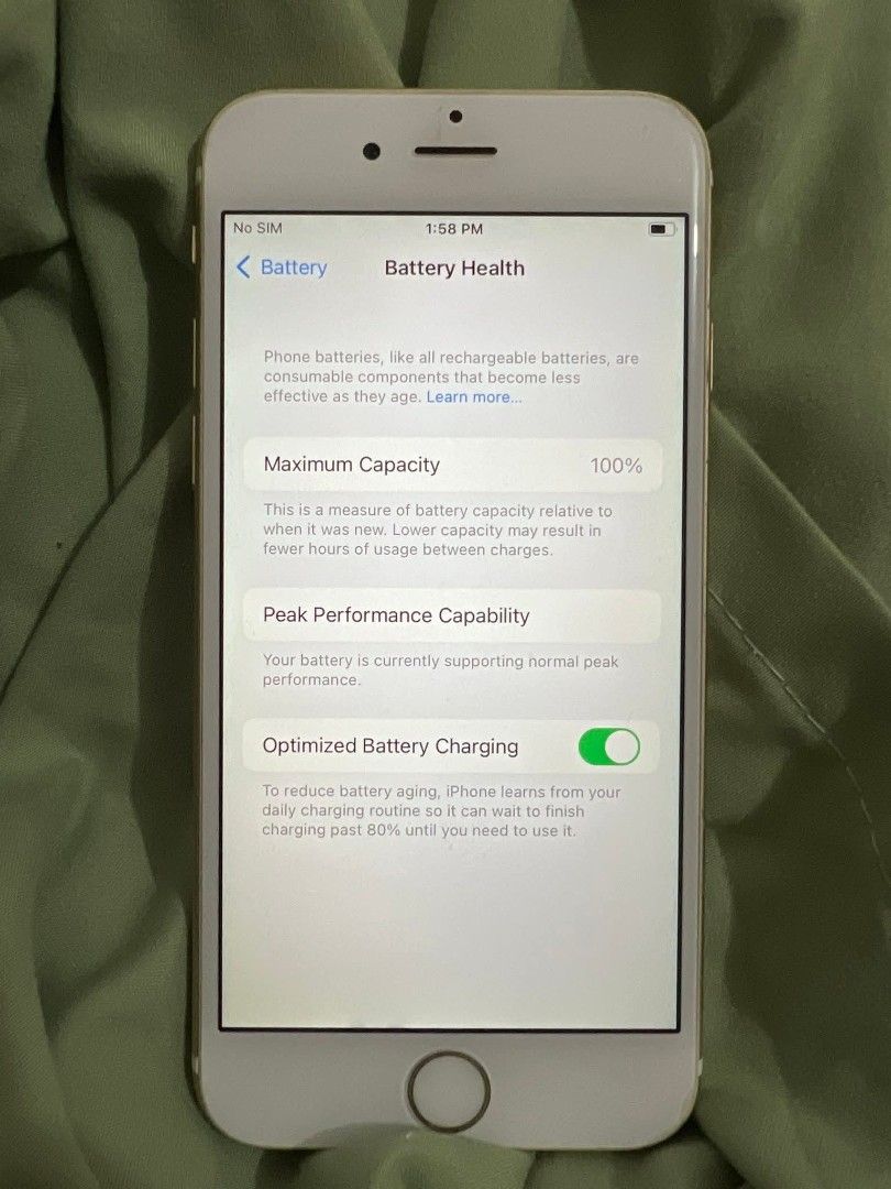 IPHONE 6s (Category: iPhone 6 Series) located in Rizal. Submitted by itsbbvm (Listing ID 1409056482, Image 3). Description: FOR SALE / IPHONE 6s High iOS version — can download TikTok, Facebook, ML, etc. • 16GB – No issues, only light scratches - 100% battery health • 32GB – No fingerprint sensor, other functions OK - 91% battery health 1,800 each .