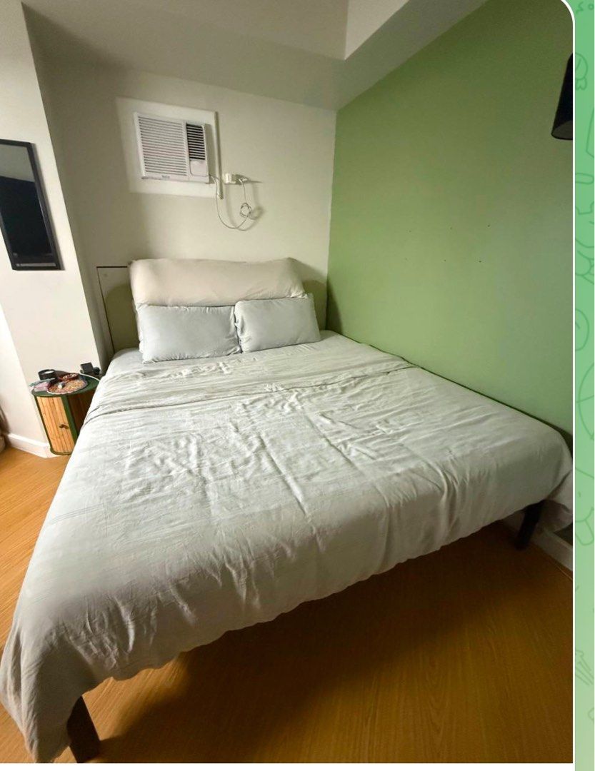 King size bed (Category: Bed Frames & Mattresses) located in Manila. Submitted by sample_only (Listing ID 1409065638, Image 1). Description: Comfort Living Bed Frame with Ambassador Miracle Coil Mattress King Size (9x72x78in) Bought Feb. 2021; with mattress protector from day 1. RFS: moving out SRP: PHP 9,999.00 (bed frame), price for mattress unknown but the cheapest king size of ambassador now is ~ PHP 29,000.00.