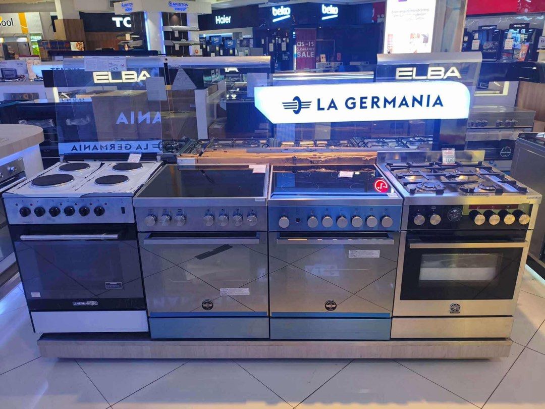 LA GERMANIA COOKING RANGE (Category: Cookers) located in Quezon City. Submitted by maryann.dimalanta (Listing ID 1409032971, Image 2). Description: LAGERMANIA COOKING RANGE 60cm 4 burner PFG 640 30B - 23,300 PFG 631 30B - 27,000 CGFC530 31BT - 18,900 CGFCC540 31BT - 18,400 CGFC531 31BTR - 20,400 CGFC503 40BR - 21,600 CGFC531 40XR - 23,700 CGFC631 31BTR - 23,600 CGFC640 31BTR - 26,200 CGFC604 40BTR - 31,800 CGFC631 31XTR - 31,300 CGFC631 40XTR - 3