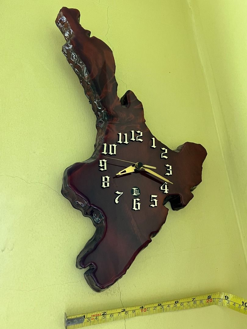 Natural Wood Creations Kauri Wood Wall Clock, Furniture & Home Living ...