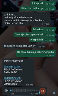(Kategori: ) berada di . Dikirim oleh deira_chrissy (ID iklan 1408891104, Gambar 1). Deskripsi: .