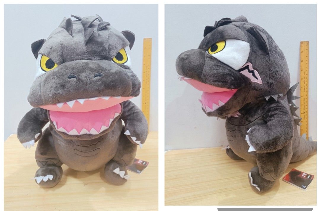 Rare Godzilla Plush Toy (Category: Plushies & Soft Toys) located in Quezon City. Submitted by babylianne (Listing ID 1308924771, Image 2). Description: Original Godzilla Godzilla Small -420 ❌Sold Rare and Collectible Black Godzilla Jumbo - 1500 Rare and Collectible Brandnew with papertag Godzilla Medium - 680 ❌Sold Rare and Collectible Black and Red Brandnew with papertag Godzilla Jumbo - 1500 Rare and Collectible Black Jumbo Godzilla Big - 1280 