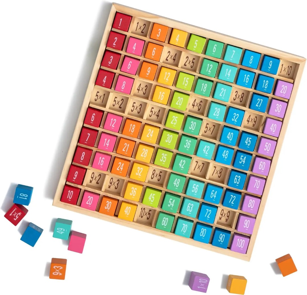 Robotime Robud Wooden Multiplication Math Table Boad Montessori Math ...
