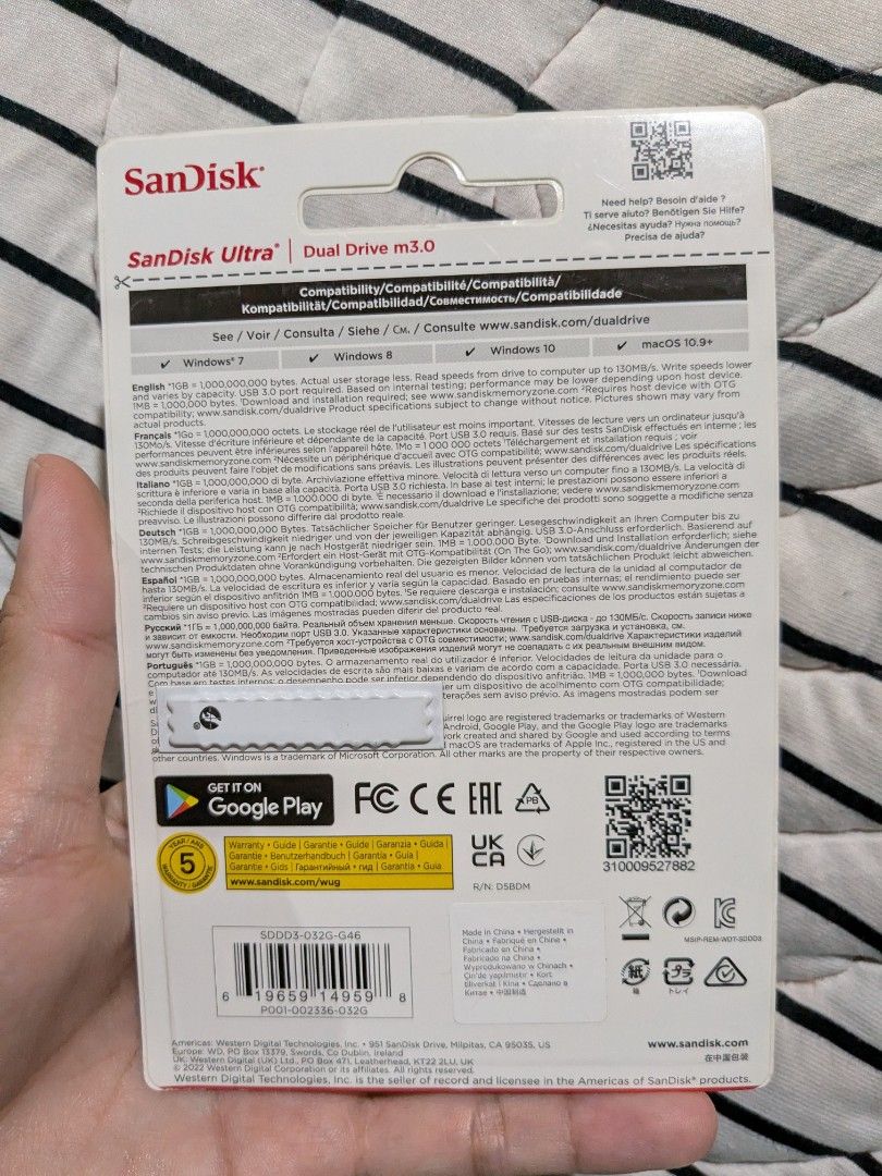 SanDisk micro USB Flash Drive OTG for Android (Category: Memory & SD Cards) located in Quezon City. Submitted by joewack (Listing ID 1408995376, Image 2). Description: SanDisk Ultra 32GB / 64GB OTG USB Dual Flash Drive M3.0 original brand new sealed loc Quezon City shipping Lalamove, LBC cod/gcash.