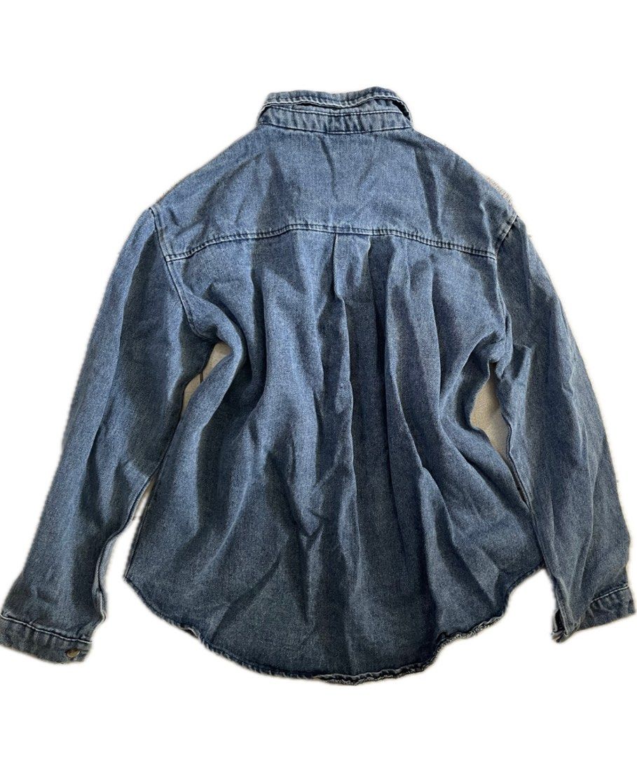 Stylish knit vest layered over denim button down shirt (Category: Coats, Jackets and Outerwear) located in Makati City. Submitted by clutterofshanelle (Listing ID 1408990462, Image 3). Description: Very stylish and korean! Can fit s-m.