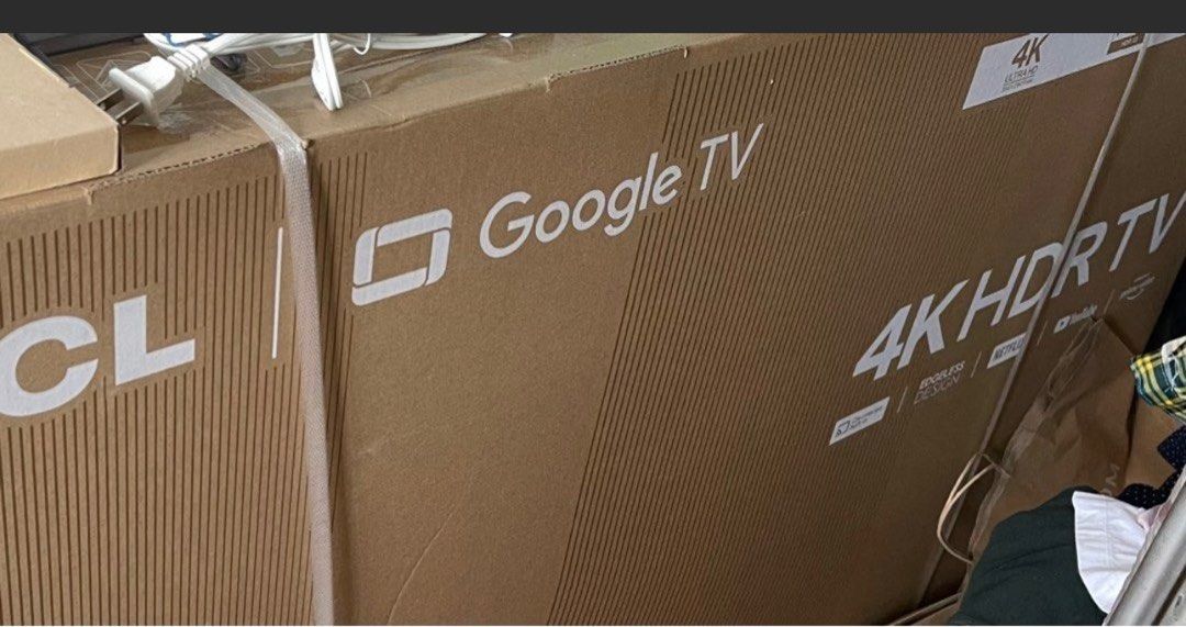 TCL 55inches Google TV 4K UHD (Category: TV) located in Muntinlupa City. Submitted by svivasg (Listing ID 1409069505, Image 1). Description: TCL 55 INCHES GOOGLE TV 4K UHD BRANDNEW TV SPECS: 4K UHD GOOGLE VOICE COMMAND DOLBY AUDIO BLUETOOTH FRAMELESS AiPQ PROCESSOR DYNAMIC COLOR ENHANCEMENT METALLIC BEZEL LESS BIG MEMORY 16GB CHROMECAST BUILT IN T-SCREEN HDR 10 PM If interested. Thank you .