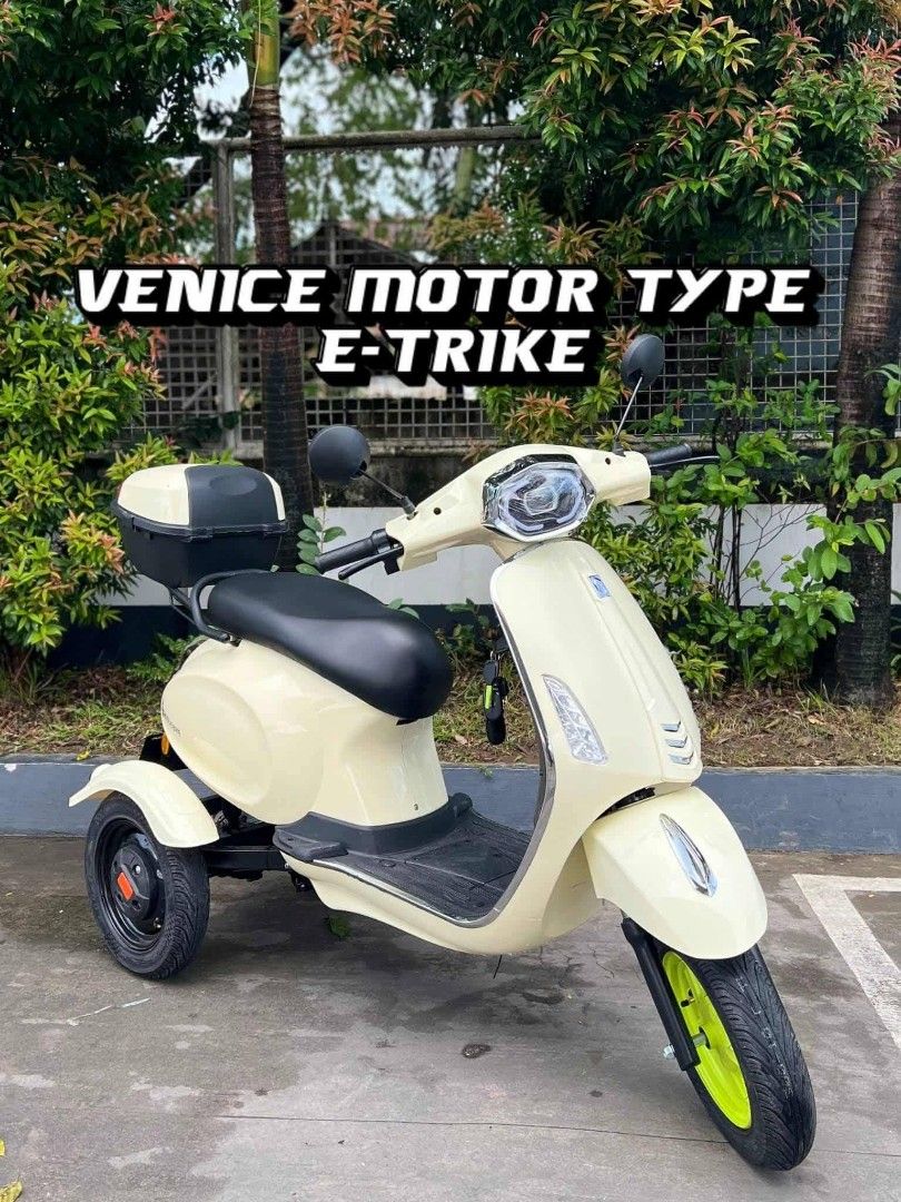 Venice 3 wheels ebike (Category: Bicycles) located in Antipolo. Submitted by graceellaolshope (Listing ID 1409019394, Image 2). Description: VENICE 3WHEELS ₱40,000 PRICE✅ 📌 FRONT DISCBRAKE 60v25ah BATTERY ROME 2WHEELS ₱36,000 PRICE✅ 📌DUAL DISCBRAKE 72v25ah BATTERY ✔️FREE HELMET ✔️FREE TOP BOX ✔️FREE SIDE MIRROR ✔️FREE ASSEMBLE & DEMO ✔️WITH CERT OF OWNERSHIP SPECS: 👇👇👇 ✅3 speed ✅parking function ✅disc brake front ✅dual suspension ✅3x10” tube