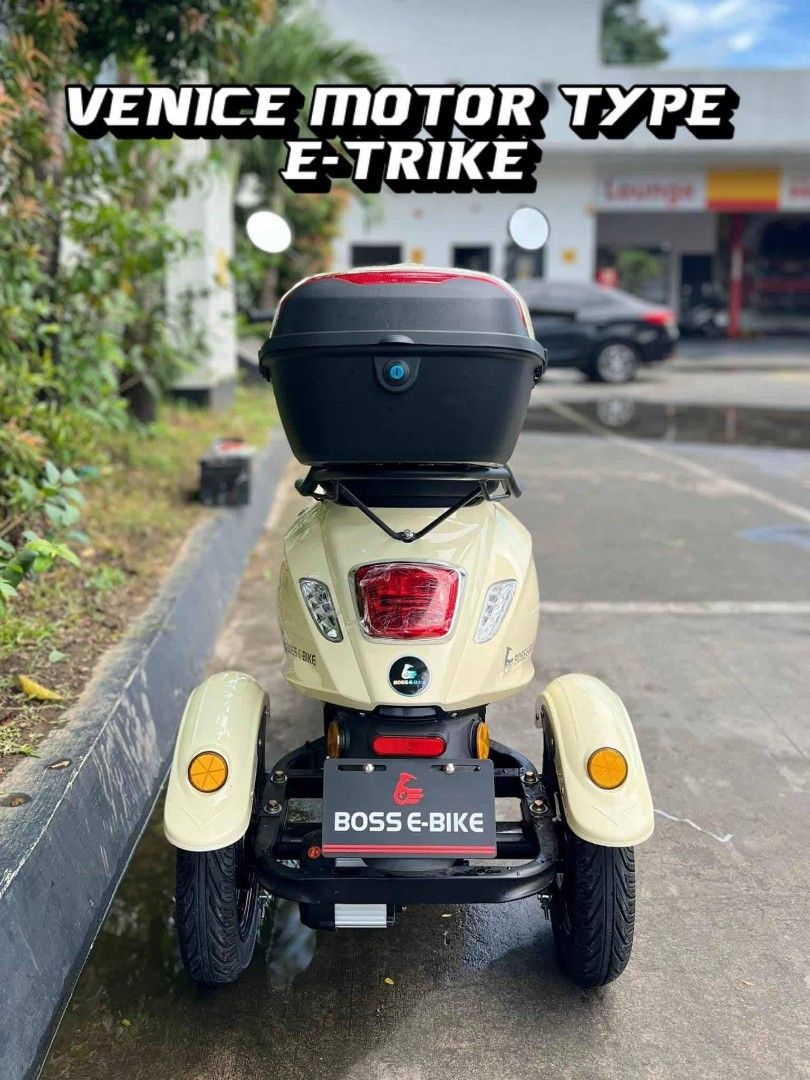 Venice 3 wheels ebike (Category: Bicycles) located in Antipolo. Submitted by graceellaolshope (Listing ID 1409019394, Image 3). Description: VENICE 3WHEELS ₱40,000 PRICE✅ 📌 FRONT DISCBRAKE 60v25ah BATTERY ROME 2WHEELS ₱36,000 PRICE✅ 📌DUAL DISCBRAKE 72v25ah BATTERY ✔️FREE HELMET ✔️FREE TOP BOX ✔️FREE SIDE MIRROR ✔️FREE ASSEMBLE & DEMO ✔️WITH CERT OF OWNERSHIP SPECS: 👇👇👇 ✅3 speed ✅parking function ✅disc brake front ✅dual suspension ✅3x10” tube