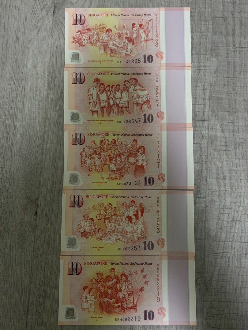 $10 note (Category: Currency) located in Singapore. Submitted by JwatchS (Listing ID 1409181364, Image 1). Description: $10 note collection all diff photo .
