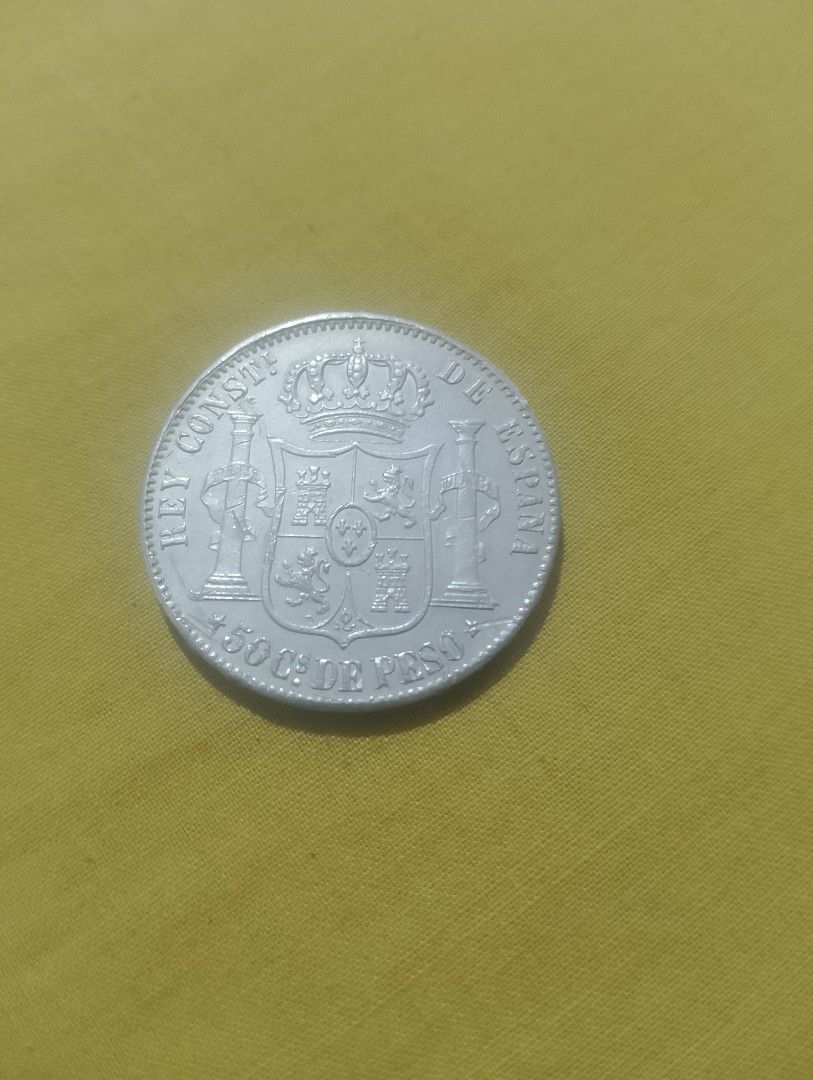 50 Centimos de Peso Alfonso XII (Category: Currency) located in Malabon City. Submitted by userofgames1233 (Listing ID 1409087248, Image 2). Description: .