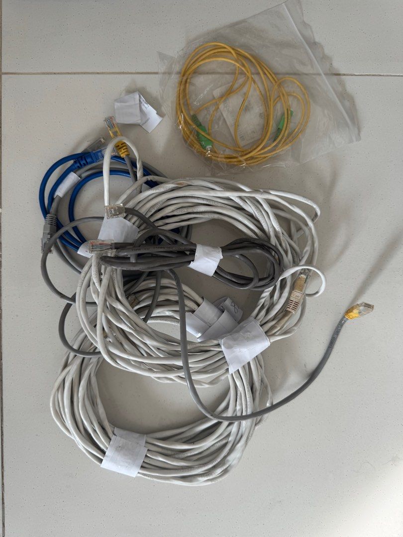Assorted Network Cables - Ethernet & Fiber Optic405996258922352640