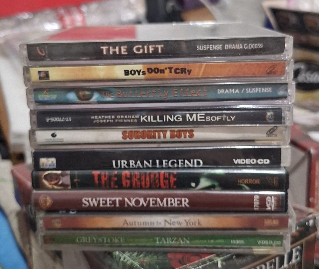 Assorted Original VCDs (Category: CDs & DVDs) located in Bulacan. Submitted by gjeen (Listing ID 1394318953, Image 2). Description: 50 each except: - Troy - Harry Potter - Saving Private Ryan 100 each.
