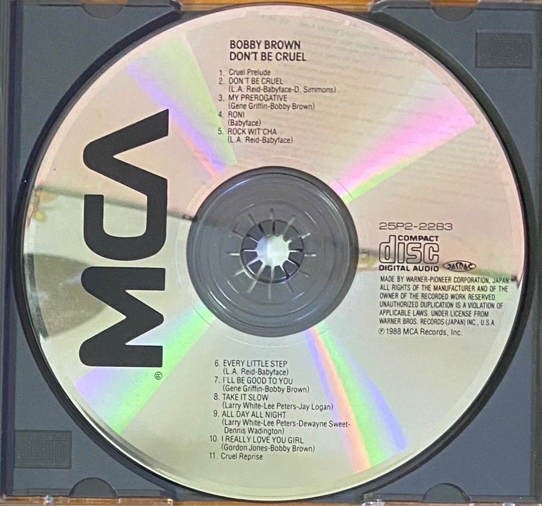 Bobby Brown CD (EX, scuffs. Made by WEA/Pioneer in Japan), Hobbies ...