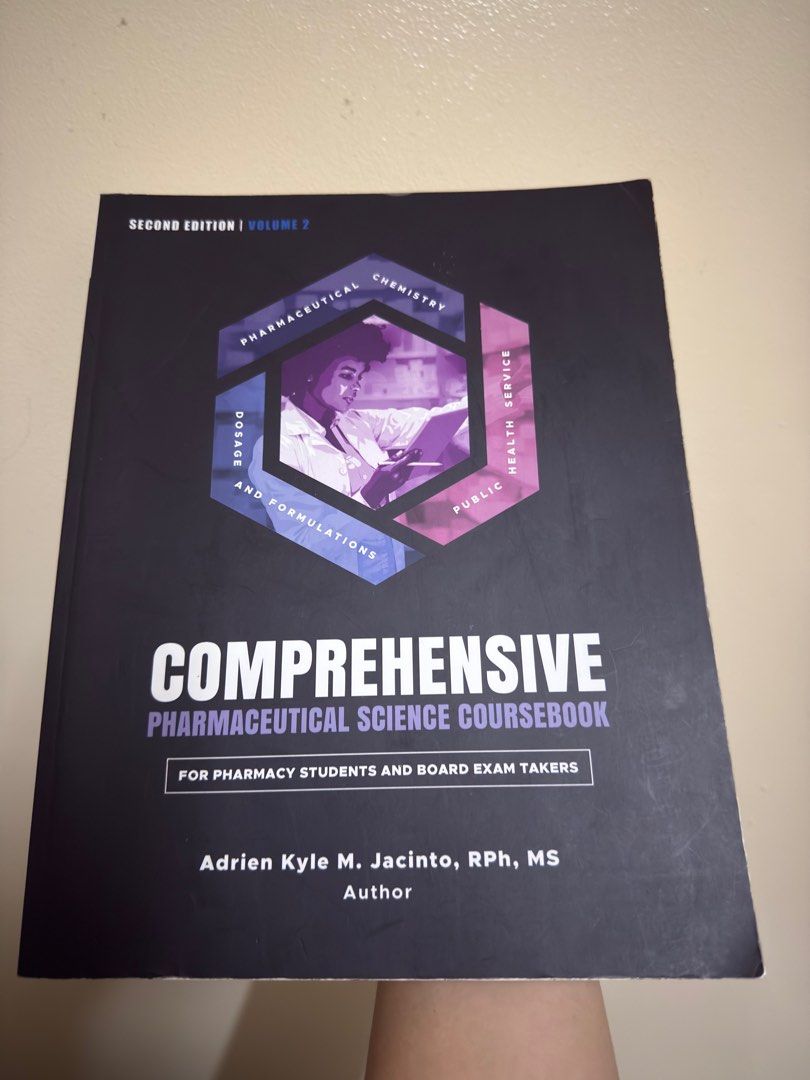Comprehensive Pharmaceutical Science Coursebook Second Edition (Category: Textbooks) located in Manila. Submitted by wiseowl-f0b9f2 (Listing ID 1409240092, Image 2). Description: - For Pharmacy students and Board Exam Takers - With very minimal pencil marks on volume 2 - Great book overall. Well organized and thought out. I think this alone is sufficient for the board exam. I just had a lot of books and reviewers at hand. I also used this for my 