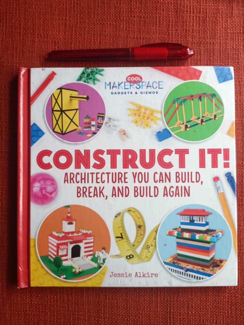 Construct It! Architecture Book (Category: Textbooks) located in Manila. Submitted by krishna_ayanami (Listing ID 1409223040, Image 1). Description: - "Construct It! Architecture You Can Build, Break, and Build Again" from the Cool Makerspace Gadgets & Gizmos series. - Learn about architecture and building techniques. - Features exciting projects: model bedroom, K'NEX bridge, and more! - Published by Ardo Publishing..