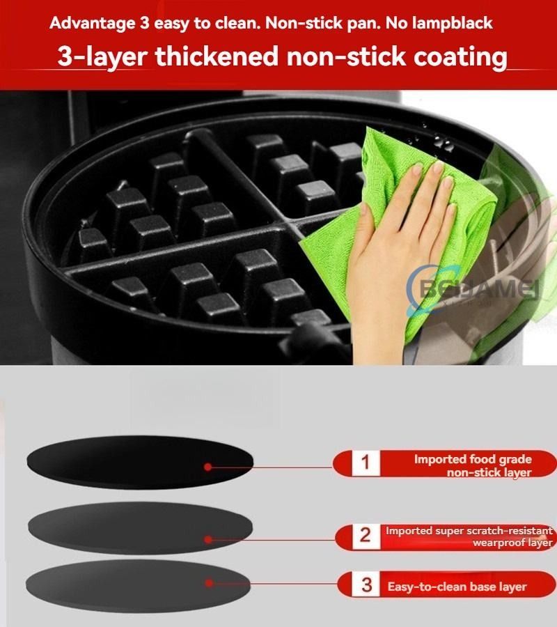 Double-head Rotating Waffle Maker (large and Thick Model) (Category: Bakeware) located in San Pablo. Submitted by anneviiee0007 (Listing ID 1409076933, Image 1). Description: PRE ORDER!!!‼️‼️📣📣📣 Double-head Rotating Waffle Maker (large and Thick Model) Features : ✅ Ticked non-magnetic stainless steel ✅ Double-sided uniform heat ✅ 3 Layer thickened non-stick coating ✅ 450-25 degree free regulation ✅ Precise timing function ✅ 180 degrees rotatio