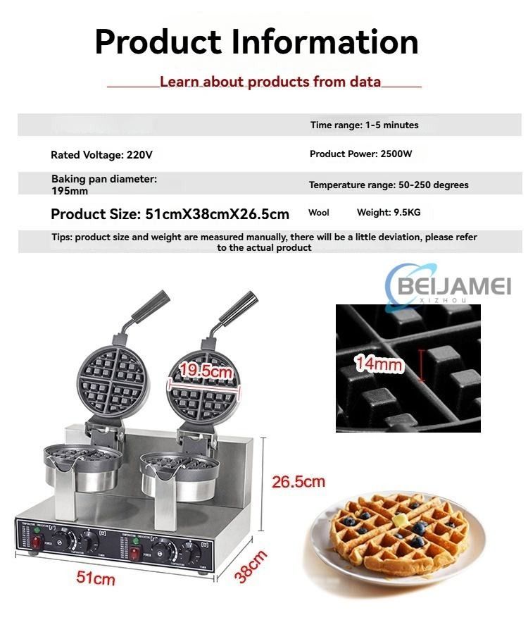 Double-head Rotating Waffle Maker (large and Thick Model) (Category: Bakeware) located in San Pablo. Submitted by anneviiee0007 (Listing ID 1409076933, Image 2). Description: PRE ORDER!!!‼️‼️📣📣📣 Double-head Rotating Waffle Maker (large and Thick Model) Features : ✅ Ticked non-magnetic stainless steel ✅ Double-sided uniform heat ✅ 3 Layer thickened non-stick coating ✅ 450-25 degree free regulation ✅ Precise timing function ✅ 180 degrees rotatio