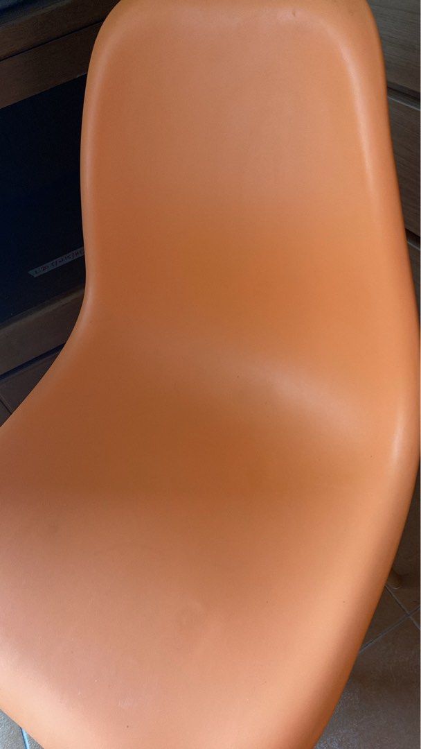 EAMES DSW PLASTIC SIDE CHAIR ❗️❗️ (Category: Chairs) located in Manila. Submitted by nanzkie_2015 (Listing ID 1409143838, Image 3). Description: FS: EAMES DSW PLASTIC SIDE CHAIR ❗️❗️ L18 W17 H17/32 inches *rusty orange 🏷️3,500 pair.