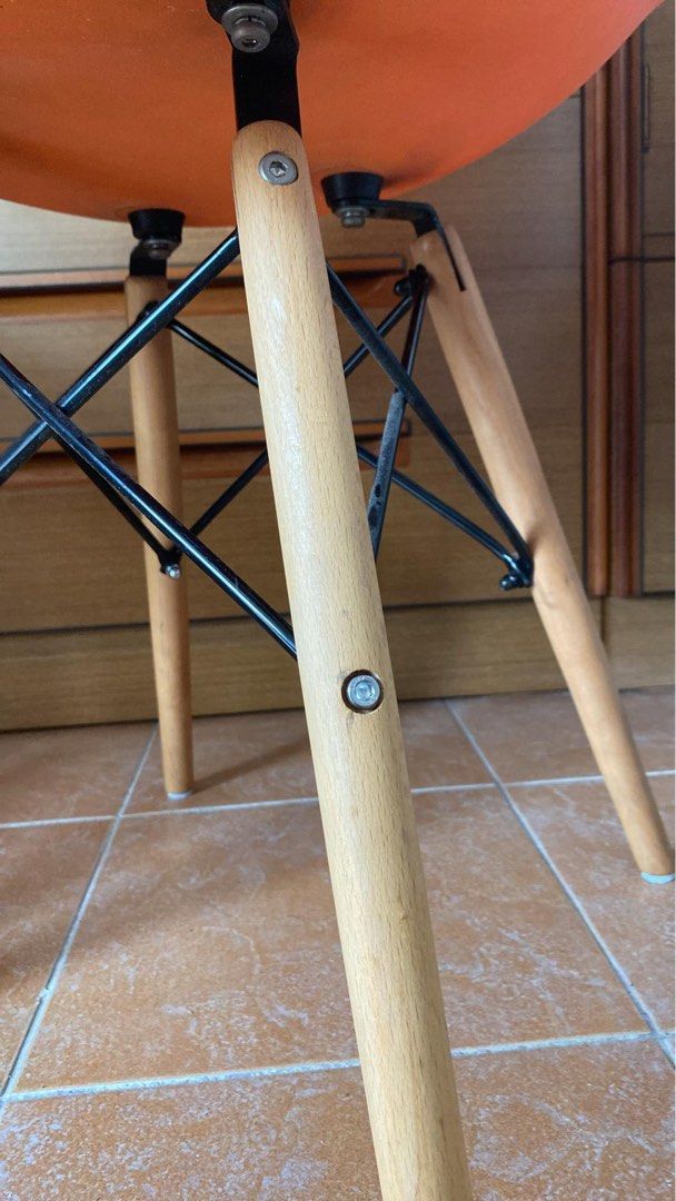 EAMES DSW PLASTIC SIDE CHAIR ❗️❗️ (Category: Chairs) located in Manila. Submitted by nanzkie_2015 (Listing ID 1409143838, Image 2). Description: FS: EAMES DSW PLASTIC SIDE CHAIR ❗️❗️ L18 W17 H17/32 inches *rusty orange 🏷️3,500 pair.