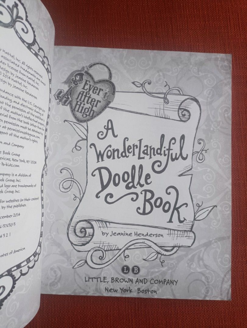 Ever After High A WonderLandiful Doodle Book (Category: Children's Books) located in Manila. Submitted by krishna_ayanami (Listing ID 1409239159, Image 3). Description: - Ever After High Wonderland Doodle Book - Features characters: Madeline Hatter, Raven Queen, and more! - Includes mazes, drawing prompts, and coloring pages. - Published by Little, Brown and Company..