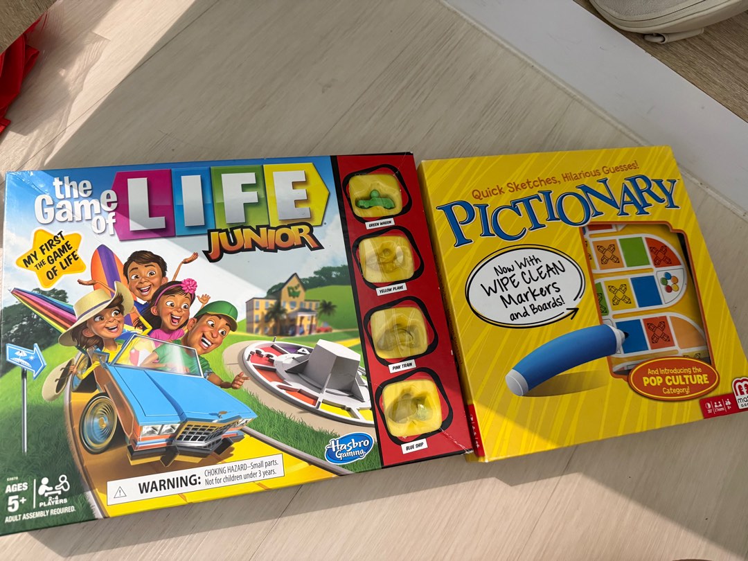 Game of Life Junior and Pictionary Board Games, Hobbies & Toys, Toys ...