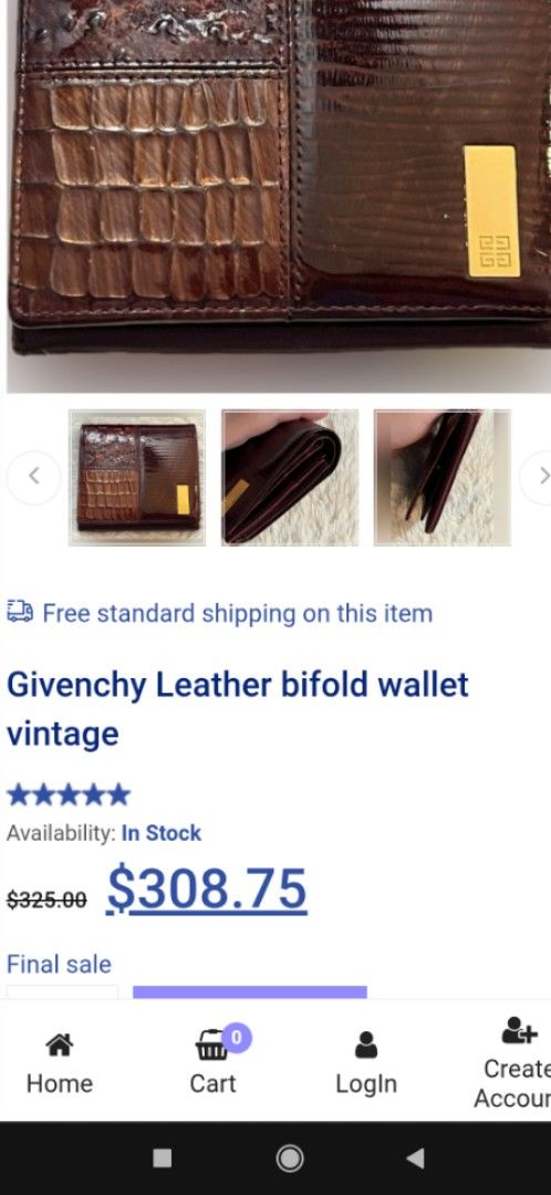 Givenchy Leather Bifold Wallet (Category: Luxury Bags & Wallets) located in Bulacan. Submitted by THA_D_THRIFT (Listing ID 1409108158, Image 2). Description: - Givenchy bifold wallet - Brown leather exterior - Gold-tone accent - Deep burgundy interior - Multiple card slots - Coin compartment FRESH FROM JAPAN SOURCE EXCELLENT CONDITION SIGN OF USAGE 2499 + SF.