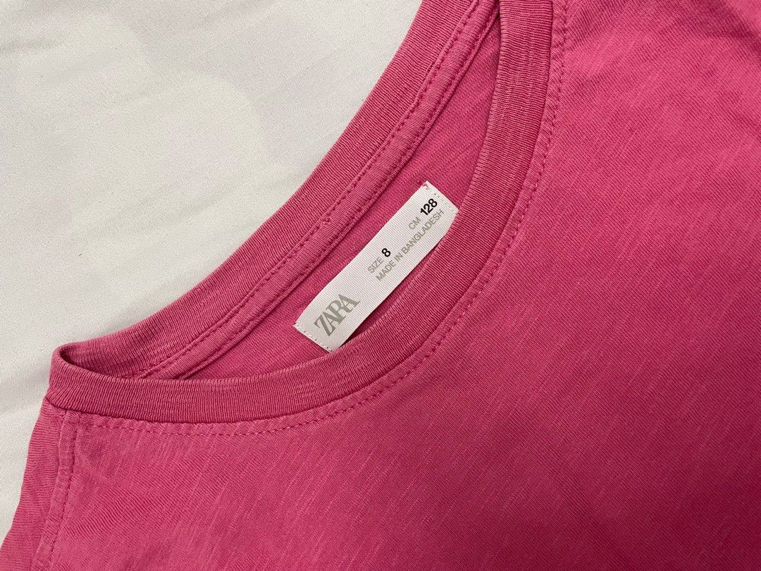 H&M Baby Tee shirt pink (Category: Shirts) located in Mandaluyong City. Submitted by fuhtile (Listing ID 1409222015, Image 2). Description: - From kid’s section, Size 8.