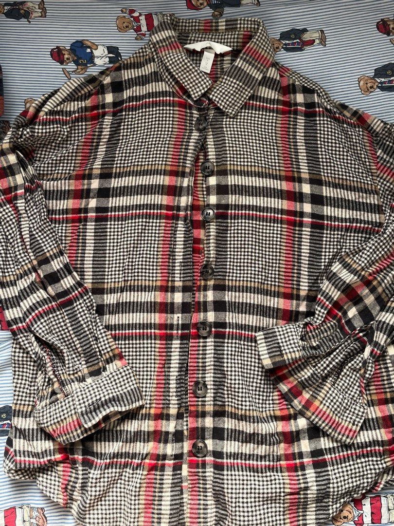 H&M Plaid Flannel Longsleeve Top (Category: Longsleeves) located in Paranaque City. Submitted by bug.eyed (Listing ID 1409138899, Image 1). Description: rfs: decluttering payment method: GCash shipping method: J&T or Lalamove shipping fee to be shouldered by buyer.