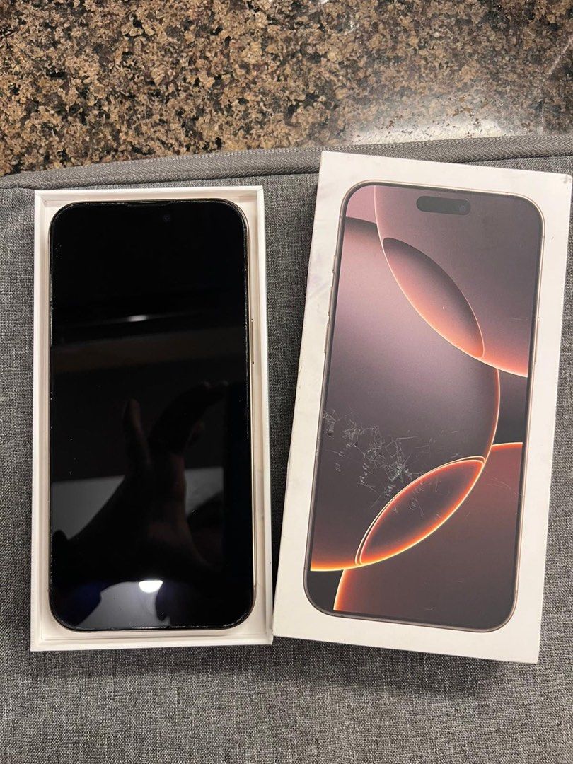 IPhone 16 pro max (Category: iPhone 11 Series) located in Makati City. Submitted by itemsonsale.itemsonsale (Listing ID 1409183662, Image 3). Description: iPhone 16 pro max 256 GB complete with box..