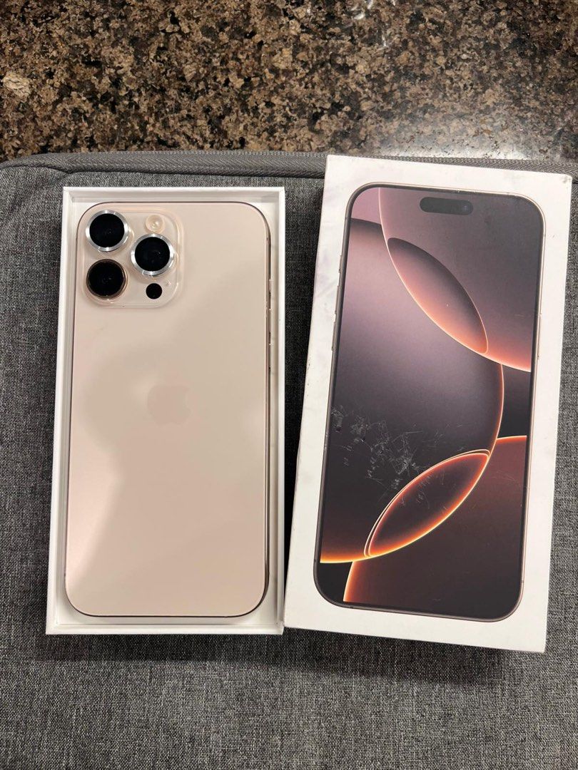 IPhone 16 pro max (Category: iPhone 11 Series) located in Makati City. Submitted by itemsonsale.itemsonsale (Listing ID 1409183662, Image 2). Description: iPhone 16 pro max 256 GB complete with box..