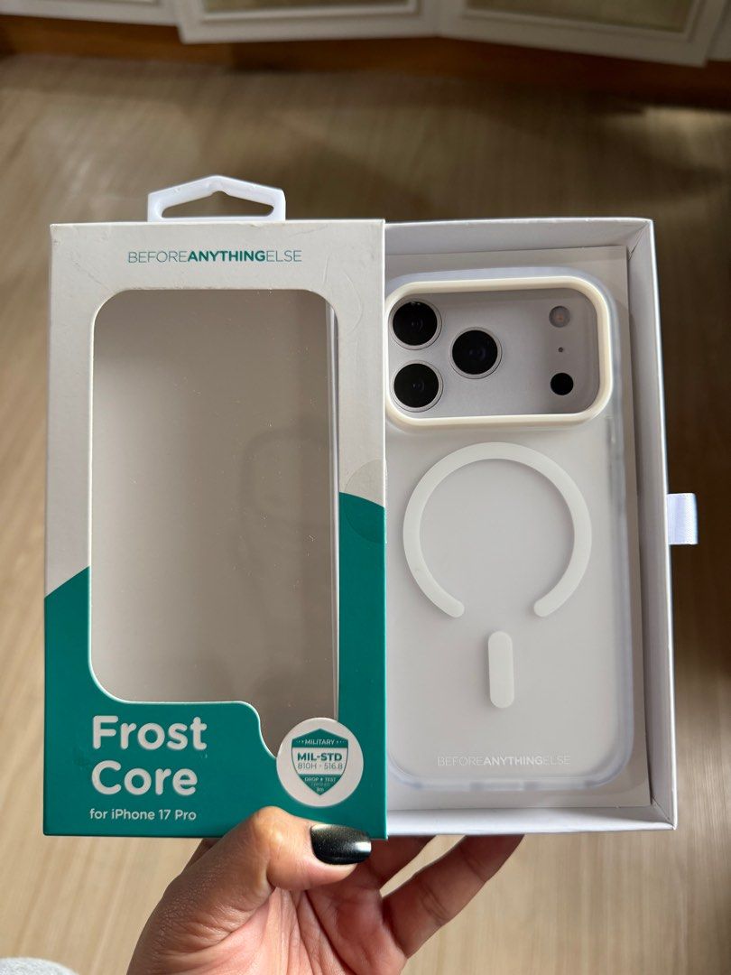 iPhone 17 pro ORIGINAL CASES FOR SALE (Category: Cases & Sleeves) located in Quezon City. Submitted by chachi00 (Listing ID 1409164281, Image 1). Description: - iPhone 17 Pro Original Case - **Before Anything Else Frost Core Case:** - Clear design - Military-grade protection .