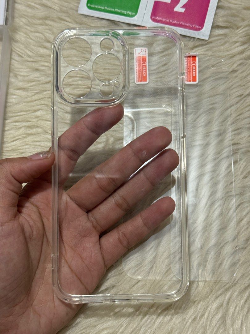 Ivoler Iphone 14 pro max clear case set (Category: Cases & Sleeves) located in Lagawe. Submitted by kai_selections (Listing ID 1409211017, Image 3). Description: Magbasa muna bago magtanong‼️ Brandnew condition Bought it pero wrong unit ng case unused inclusions: 2 tempered glass 1 clear case Store policy: * First to pay, gets the item *Sf shouldered by buyer * For sure buyer only *Location - Lagawe, Ifugao.
