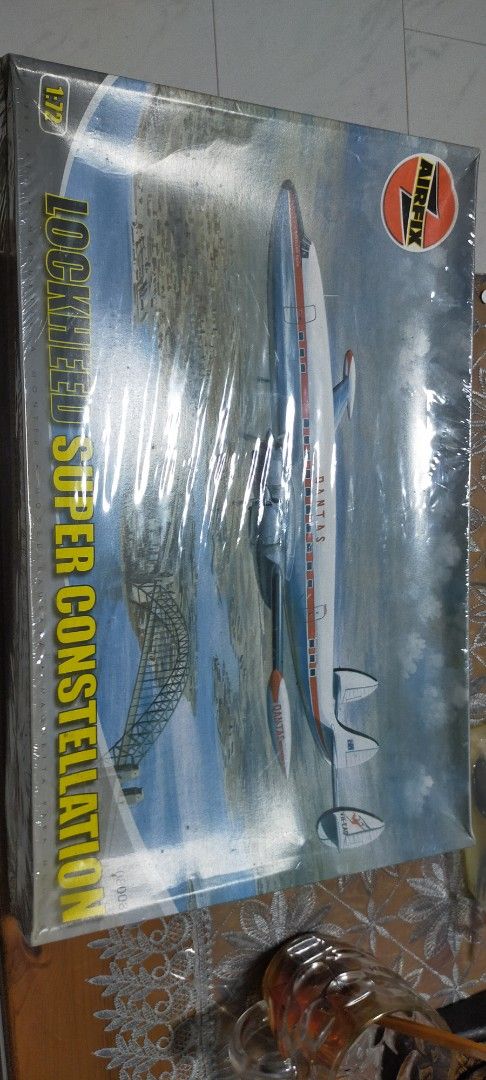 Lockheed super constellation (Category: Handmade Craft) located in Singapore. Submitted by sahakithnin (Listing ID 1409180769, Image 1). Description: Airfix scale 1:72 box still not open.