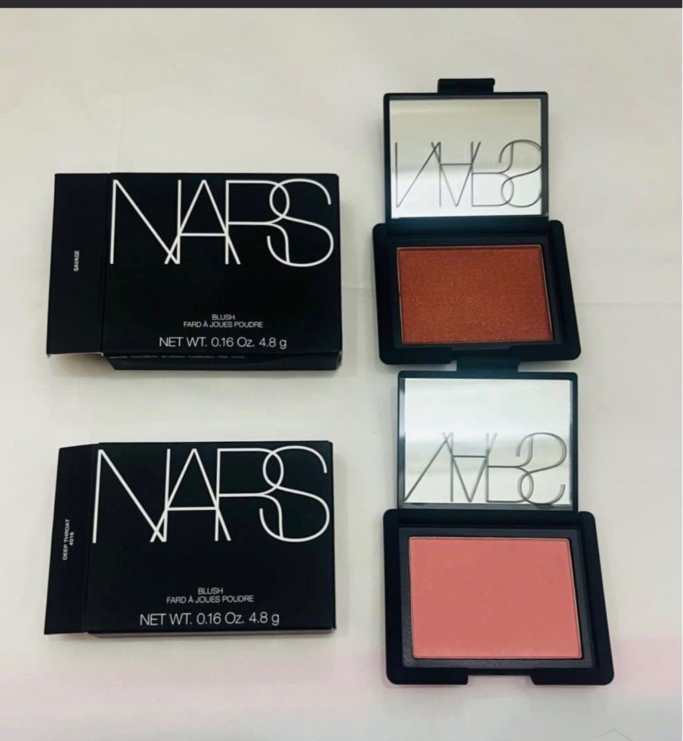 Nars blush (Category: Makeup) located in San Juan City. Submitted by cashfrancefashioncosmetics_ph (Listing ID 1409164372, Image 2). Description: ‼️Nars Blush 4.8g shades: Dolce vita 5slots Deep Impassioned Orgasm x Desire Orgasm 3slots Gaiety Amour size 4.8grams each .
